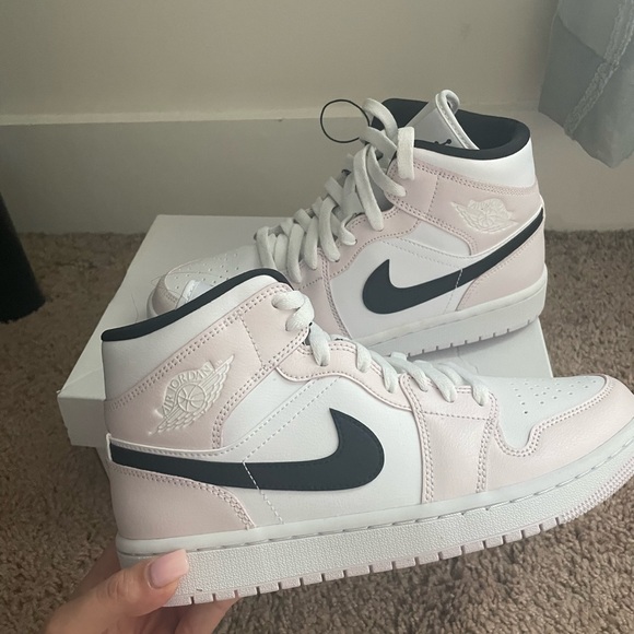 Jordan Shoes - Jordan 1 Mid Barely Rose Women Size 8